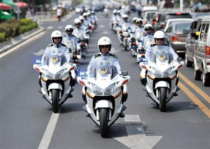 青島交警配發300輛新摩托 最高時速可達160公里