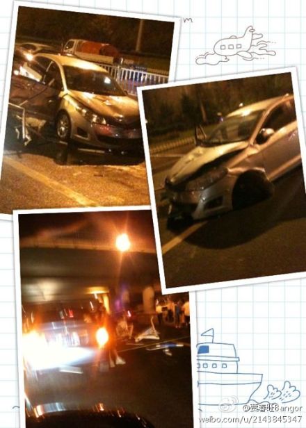 深夜車禍：澳柯瑪立交橋下事故撞爛護欄