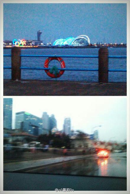 臺風達維來襲 網友實拍青島前海