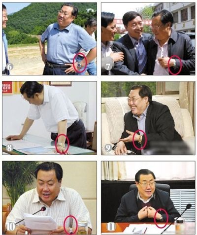 昨日，網友檢索出陜西安監局長楊達才疑似戴過更多塊表。資料圖片