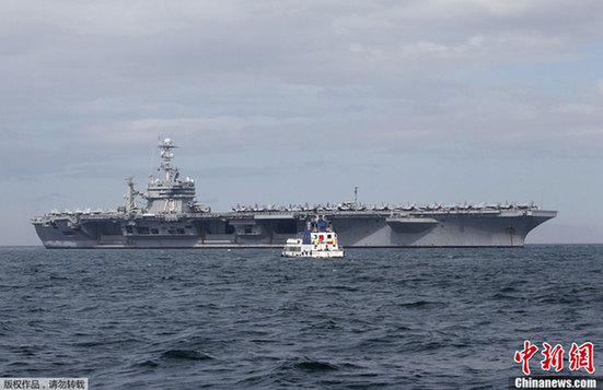 多艘美軍戰艦中國附近海域游弋 航母抵菲律賓