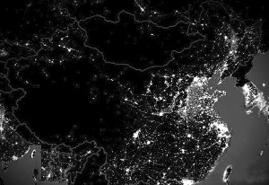 網傳的中國夜景衛星圖