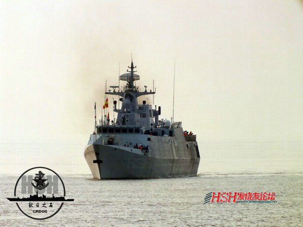 資料圖：中國056型護衛艦進行航行測試。