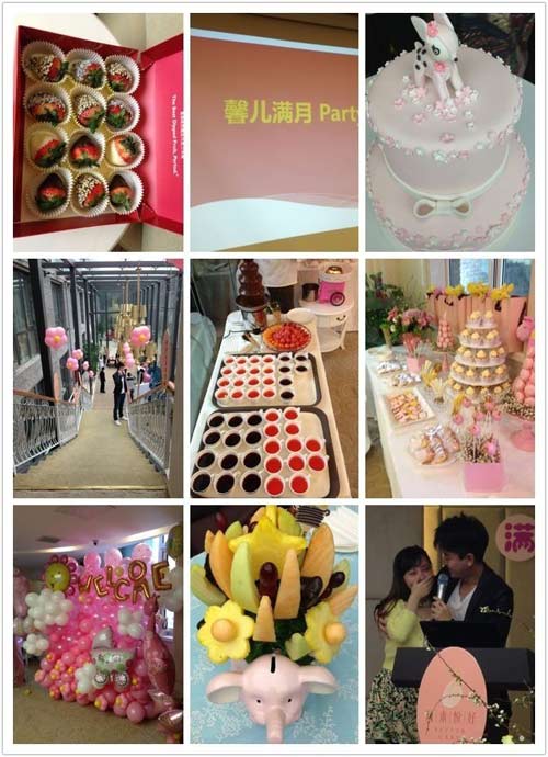 李小璐賈乃亮愛女滿月宴內場照曝光