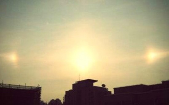上海現“3個太陽”奇觀