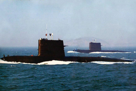 資料圖：中國海軍宋級常規潛艇攻擊群。