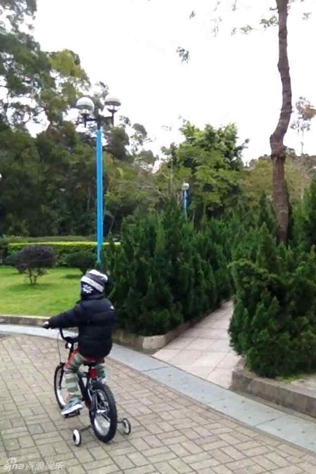 張柏芝熱吻兩愛子 小Q墊腳尖獻吻萌翻網友