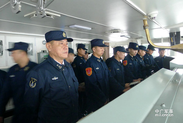 資料圖：艦艇編隊指揮員、北海艦隊司令員田中中將。