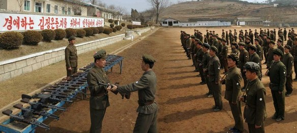 朝鮮中央社公布朝士兵緊張訓練照